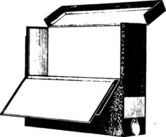 caja de transferencia, ilustración vintage. vector
