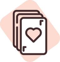 Card game addiction, illustration, vector on a white background.