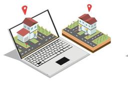 isometric concept of home marketing, vector illustration Suitable for Diagrams, Infographics, And Other Graphic assets