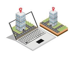 isometric concept of home marketing, vector illustration Suitable for Diagrams, Infographics, And Other Graphic assets