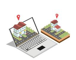 isometric concept of home marketing, vector illustration Suitable for Diagrams, Infographics, And Other Graphic assets