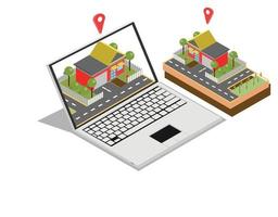 isometric concept of home marketing, vector illustration Suitable for Diagrams, Infographics, And Other Graphic assets