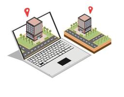 isometric concept of home marketing, vector illustration Suitable for Diagrams, Infographics, And Other Graphic assets