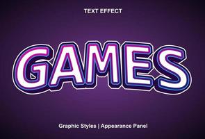 games text effect with graphic style and can be edited. vector