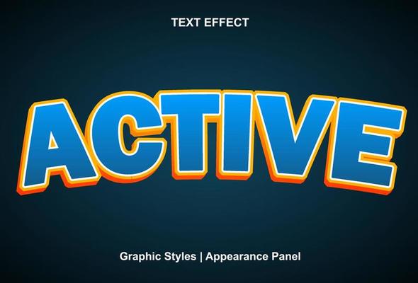 active text effect with graphic styles and can be edited.