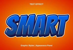 smart text effect with graphic style and editable vector