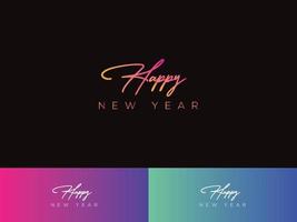 Happy New Year, New Years Logo Banner, Poster, Business Event or all kind of use vector