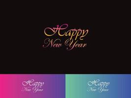 Happy New Year, New Years Logo Banner, Poster, Business Event or all kind of use vector