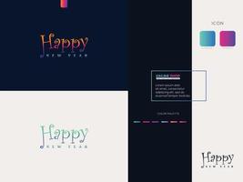 Happy New Year, New Years Logo Banner, Poster, Business Event or all kind of use vector