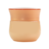 orange glass can with cream isolated png