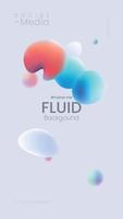 Abstract gradient background with fluid shapes vector