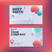 Gradient abstract business card vector