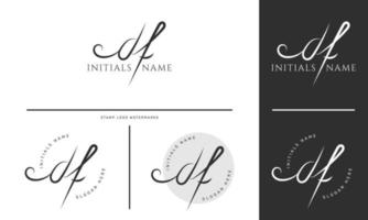 Initial DF letter Logo Design vector Template. - Vector.