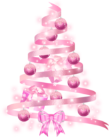 rosa glam nastro Natale albero png