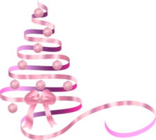 árbol de navidad de cinta glam rosa png