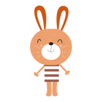 clip art illustration du personnage de dessin animé mignon lapin pour les enfants. png