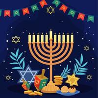 Happy Hanukkah Background vector