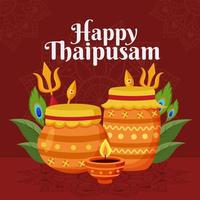 feliz concepto de thaipusam vector