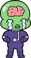 doodle character cartoon alien vector