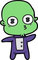 doodle character cartoon alien vector