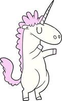 doodle character cartoon unicorn vector