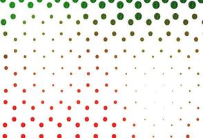 Light green, red vector backdrop with dots.