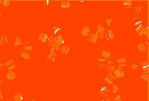 Light Orange vector background with triangles, circles, cubes.