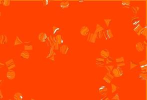 Light Orange vector background with triangles, circles, cubes.