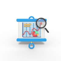 3d illustration of seo search presentation png