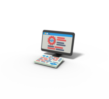 3d illustration of setting app coding png