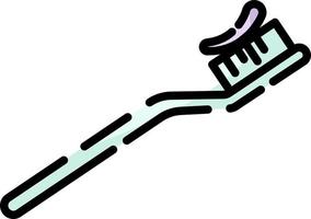 Bathroom toothbrush, illustration, vector on a white background.