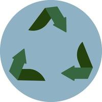 Recycle arrows, illustration, vector on a white background.