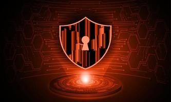 Modern Cybersecurity Technology Background with lock vector
