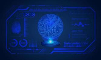 Modern HUD Technology Screen Background vector