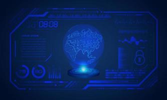 Modern HUD Technology Screen Background vector