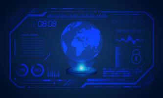 Modern HUD Technology Screen Background vector