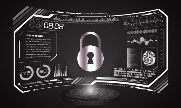 Modern HUD Technology Screen Background vector