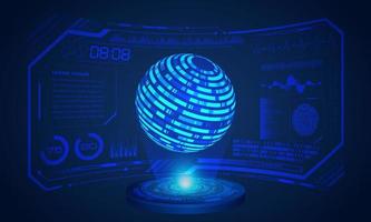 Modern HUD Technology Screen Background vector