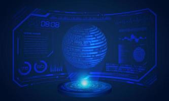 Modern HUD Technology Screen Background vector