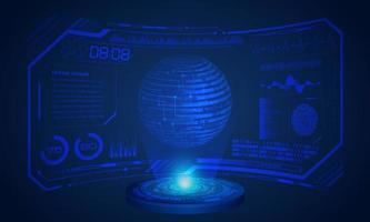 Modern HUD Technology Screen Background vector