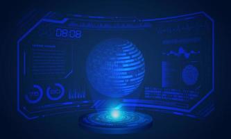 Modern HUD Technology Screen Background vector