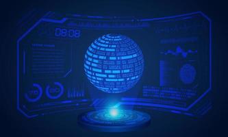 Modern HUD Technology Screen Background vector