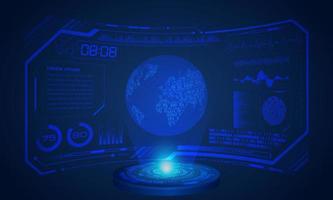 Modern HUD Technology Screen Background vector
