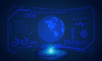 Modern HUD Technology Screen Background vector