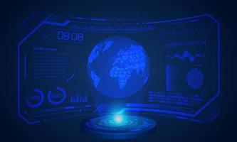 Modern HUD Technology Screen Background vector