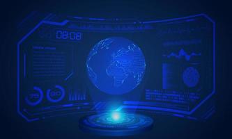 Modern HUD Technology Screen Background vector