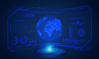 Modern HUD Technology Screen Background vector