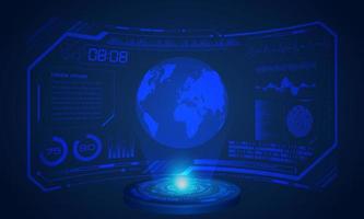 Modern HUD Technology Screen Background vector