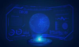 Modern HUD Technology Screen Background vector