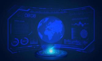 Modern HUD Technology Screen Background vector